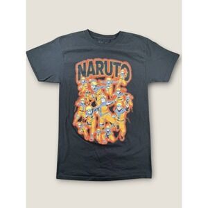 Naruto Shippuden Shadow Clone Jutsu Graphic T-Shirt Small S Black Viz Media